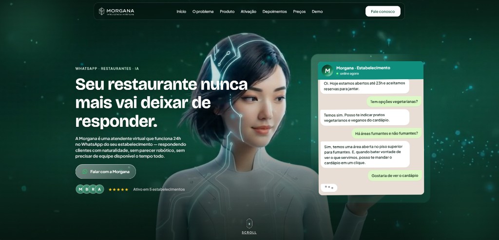 Morgana — landing page